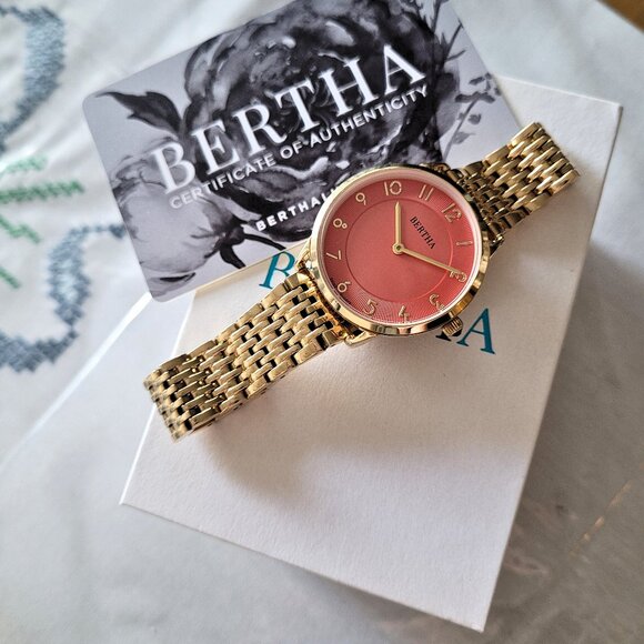 Bertha Women's Abby Swiss Gold Bracelet Dress Watch - Picture 5 of 8